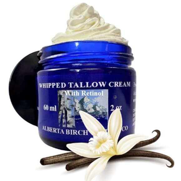 With Retinol - Whipped Tallow Cream 2oz (Vanilla) - Picture 1 of 8
